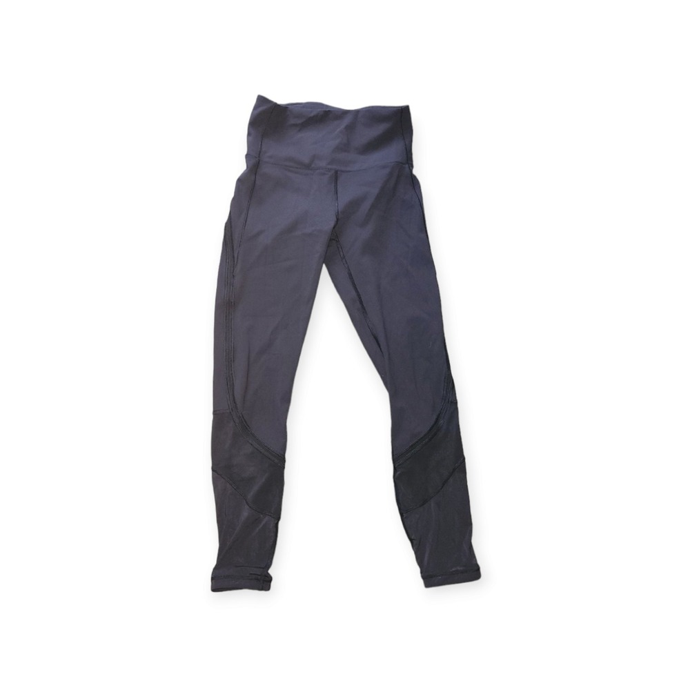 Lululemon All‎ The Right Places High-Rise Tight Navy Blue Mesh Size 4 LW5ANUS